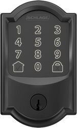 Schlage BE489WBCAM622 Encode Smart Wi-Fi Deadbolt with Camelot Trim in - Matte Black